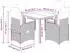 vidaXL Garten-Bistro-Set 5-tlg. mit Kissen, Poly Rattan, Braun (3277064)