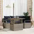 vidaXL Garten Essgruppe mit Kissen 5-tlg. Grau/Marineblau (3349709)