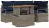 vidaXL Garten Essgruppe mit Kissen 5-tlg. Grau/Marineblau (3349709)