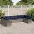 vidaXL Gartenlounge-Set mit Stauraum 10-tlg. Poly-Rattan Hellgrau (3354214)
