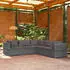 vidaXL Garten-Lounge-Set 5-tlg. mit Kissen, Poly Rattan, Grau (3101701)