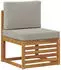vidaXL Ecksofa Set mit Kissen, 5-tlg., Natur/Hellgrau (3384772)