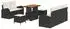 vidaXL Gartenlounge-Set 8-tlg. Poly-Rattan Schwarz (3362340)