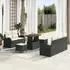 vidaXL Gartenlounge-Set 8-tlg. Poly-Rattan Schwarz (3362340)