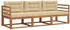 vidaXL Outdoor-Sofagarnitur mit Kissen 3-tlg., Natur/Beige (3367111)