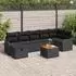 vidaXL Garten-Sofa-Set mit Kissen 8-teilig Schwarz Poly Rattan (3360824)
