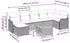 vidaXL Garten-Sofa-Set mit Kissen 8-teilig Schwarz Poly Rattan (3360824)