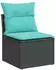 vidaXL Gartensofa-Set 6-teilig mit Kissen, Polyrattan/Akazie, schwarz (3327662)