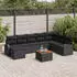 vidaXL Garten-Sofa-Set 9-tlg. mit Kissen, Poly-Rattan, Schwarz (3347618)