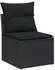 vidaXL Garten-Sofa-Set 9-tlg. mit Kissen, Poly-Rattan, Schwarz (3347618)