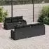 vidaXL Gartensofa-Set 8-tlg. Poly-Rattan/Stahl/Glas Schwarz (3354282)