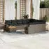 vidaXL Garten-Sofagarnitur 11-tlg. mit Kissen Poly Rattan Beige (3224743)