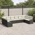 vidaXL Gartenlounge-Set 10-tlg. Poly-Rattan Schwarz/Creme (3355566)