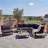 Mendler HWC-H54 Garten-Lounge-Set Akazienholz/Aluminium, Spun Poly, grau (HWC-H54)