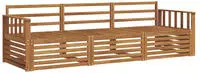 vidaXL Outdoor-Sofagarnitur 3 pcs Natur Massivholz Akazie