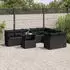 vidaXL Gartenlounge-Set 10-tlg. mit Kissen, Poly Rattan, Grau (3266840)