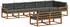 vidaXL Outdoor-Sofagarnitur mit Kissen 8-tlg., Natur/Anthrazit (3367745)