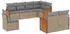 vidaXL Gartenlounge-Set 9-tlg. mit Kissen, Poly Rattan, Schwarz (3227847)