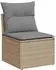 vidaXL Gartenlounge-Set 9-tlg. mit Kissen, Poly Rattan, Schwarz (3227847)