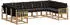 vidaXL Outdoor-Sofagarnitur mit Kissen 9-tlg. Weiß/Schwarz (3389858)