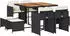 vidaXL Garten-Essgruppe 17-tlg. mit Kissen Poly Rattan Beige (3277959)