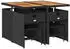vidaXL Garten-Essgruppe 17-tlg. mit Kissen Poly Rattan Beige (3277959)