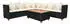 vidaXL Garten-Lounge-Set 5-tlg. Poly Rattan Schwarz mit Auflagen (42997)