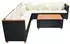 vidaXL Garten-Lounge-Set 5-tlg. Poly Rattan Schwarz mit Auflagen (42997)