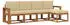 vidaXL Outdoor-Sofagarnitur 5-tlg. Akazien-Massivholz Natur/Beige (3366261)