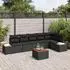 vidaXL Garten-Sofa-Set mit Kissen 7-tlg. Schwarz Polyrattan (3356768)