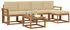 vidaXL Outdoor-Sofagarnitur 6-tlg. mit Kissen Akazien-Massivholz Natur/Beige (3366291)