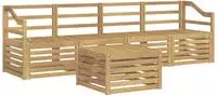 Outdoor-sofagarnitur 5 Pcs Wei&szlig; Massivholz Akazie Vidaxl