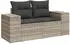 vidaXL 4-tlg. Garten-Sofagarnitur mit Kissen Poly Rattan Grau (3222279)