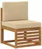 vidaXL Ecksofa-Set mit Kissen 9-tlg. Akazienholz Natur/Beige (3375473)