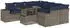vidaXL Gartensofa-Set 9-teilig mit Kissen, Polyrattan, Grau (3269061)
