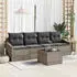 vidaXL Garten Sofa Set 5-teilig mit Kissen Poly-Rattan Grau (3346589)