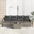 vidaXL Garten Sofa Set 5-teilig mit Kissen Poly-Rattan Grau (3346589)