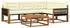 vidaXL Outdoor-Sofagarnitur mit Kissen 5-tlg. Natur und Creme (3381406)