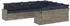vidaXL Garten-Sofagarnitur 10-tlg. mit Kissen, Poly Rattan, Grau (3219481)