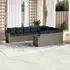 vidaXL Garten-Sofagarnitur 10-tlg. mit Kissen, Poly Rattan, Grau (3219481)