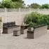 vidaXL Garten-Sofa-Set 10-tlg. Poly-Rattan/Akazie Grau mit Kissen & Stauraum (3364053)