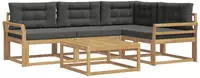 vidaXL Outdoor-Sofagarnitur 5 pcs Wei&szlig; und Anthrazit 79 x 79 x 37 cm