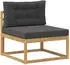 vidaXL Outdoor-Sofagarnitur 5-tlg. Akazienholz Weiß/Anthrazit 79x79x37cm (3386411)