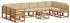 vidaXL Outdoor-Sofagarnitur mit Kissen 11-tlg., Natur/Beige (3367076)