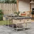 vidaXL Garten-Essgruppe 11-tlg. mit Kissen Hellgrau Poly Rattan (3211295)