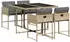 vidaXL Garten-Essgruppe 11-tlg. mit Kissen Hellgrau Poly Rattan (3211295)