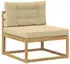 vidaXL Outdoor-Sofagarnitur mit Kissen 7-teilig, Weiß/Beige (3386747)