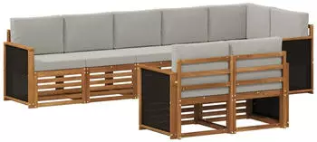 vidaXL Gartenlounge-Set Massivholz Akazie, 7-tlg (3384492)