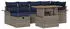vidaXL Gartensofa-Set mit Kissen und Stauraum 7-tlg. Grau Poly-Rattan (3359916)