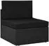 vidaXL Garten-Lounge-Set 9-tlg. mit Kissen, Poly Rattan, Schwarz (3067138)
